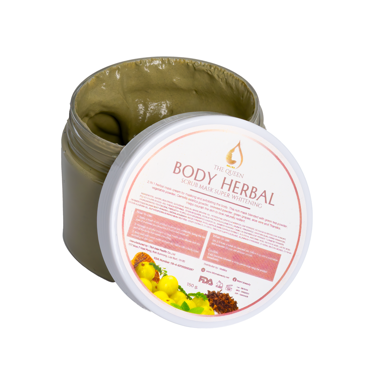 Body Herbal Scrub Mask super whitening 150g