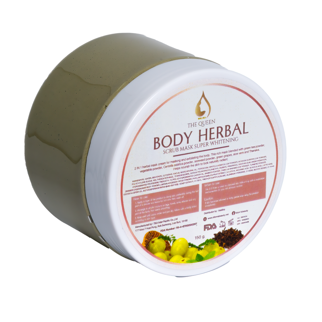 Body Herbal Scrub Mask super whitening 150g