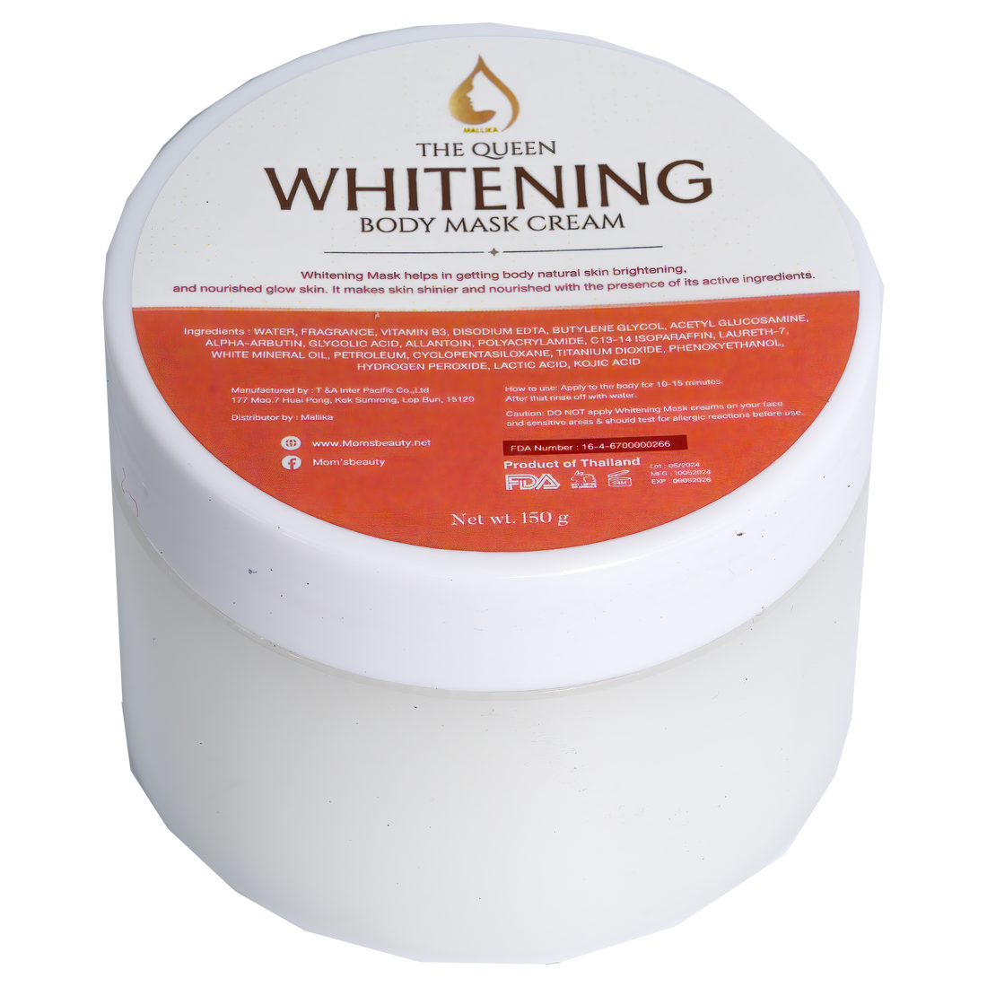 WHITENING body Mask Cream 150g