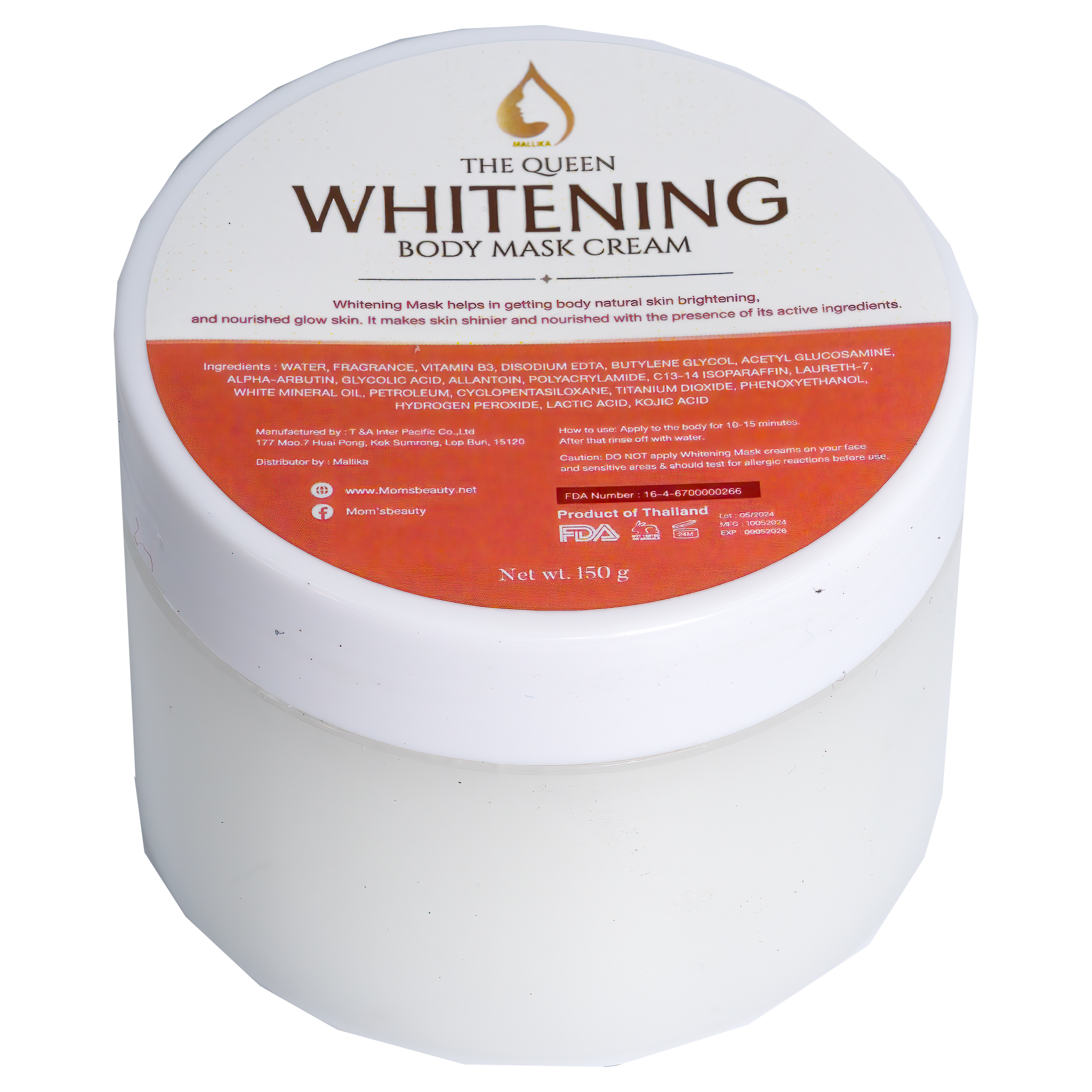 WHITENING body Mask Cream 150g